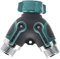 Happyyami Spaccalegna a Doppio Passaggio Rubinetto Irrigazione Connettore Rapido per Tubo da Giardino Prati Ugello Tubo Flessibile Connettore dell'Acqua Sdoppiatore per Tubo da Giardino