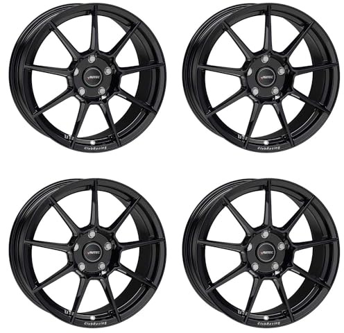 4x Autec Felgen CLUBRACING 7.5x17 ET20 4x108 Schwarz kompatibel mit Peugeot 307 208 206 207 2008 1007