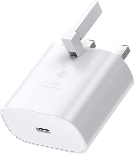 Galaxy A17/A17 5G/A16/A16 5G/A15/A15 5G/A14/A14 5G Charger Plug [25W] Super Fast Charger Plug Type C Fast Charger High Speed Adapter UK 3 Pin Mains Quick wall Phone Charger Plug For Samsung Galaxy A16