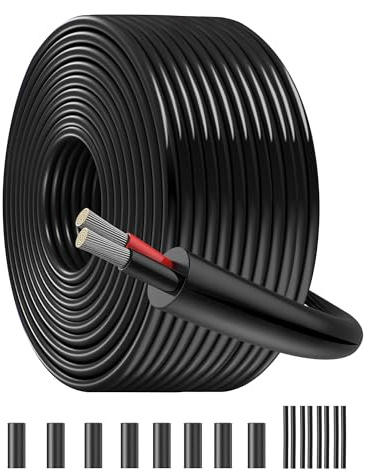 SCHDRA UL2464 16 AWG 2 Core Low Voltage Cable, 2x1.5mm², 82.02 ft | UL2464 low voltage cable with stranded tinned copper and flexible PVC for LED strips, automotive and 12V/24V projects