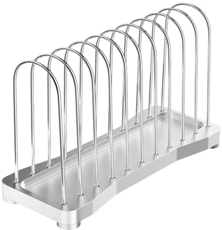 Fegtrtyoa Vinyls Record Display Rack Metal Stand for 7 and 12 Albums 10-Slot Organizer for Music Lovers for Home and Office Silver