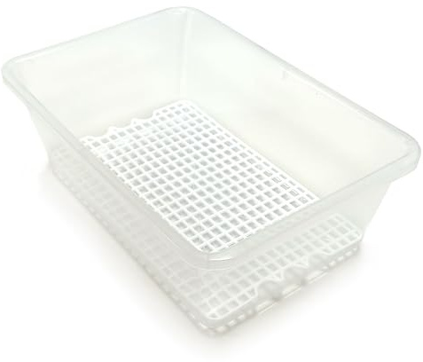 Pack 3 Bandejas Descongelar Alimentos + Rejilla Antigoteo 6,5L | 35 x 23 x 12cm. Sin BPA. Recipiente para descongelación más higiénica. Ideal cocinas, restaurantes, hostelería y cátering
