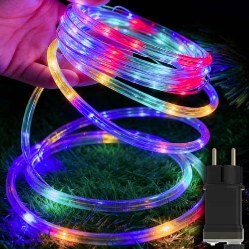 YRHome 100m 1000LEDs Lichterschlauch mit Stecker Schlauch Außen mit Timer 8 Modi & Dimmbar IP44 Wasserdicht Dekolicht RGB LED Beleuchtung für für Innen Außen Party Weihnachten Garten Terrasse Deko
