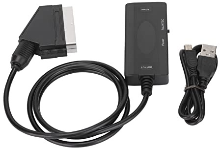 Spryflower Interface multimédia HD vers convertisseur péritel, Adaptateur AV Full HD 720P 1080P, convertisseur HDMI vers Sortie péritel avec Prise en Charge Double système, Compatible avec