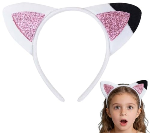Katze Haarbänder Haarschmuck, Katzenohren Stirnband, für Mädchen Damen Kostüm Parteien Deko Frauen und Mädchen zum Karneval
