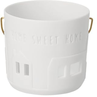 Räder Geschenklaterne Home Sweet Home | Porzellan Windlicht Messing