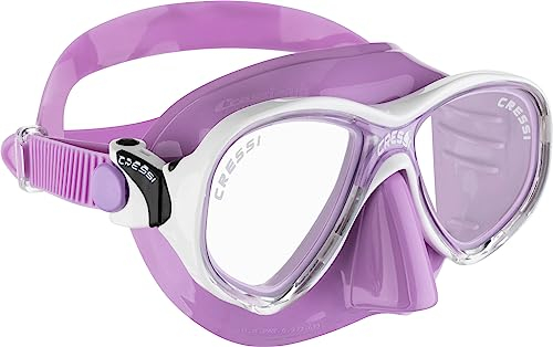 Cressi Marea Jr - Maske zum Tauchen und Schnorcheln, Flieder, Einheitsgröße, Kinder Unisex