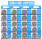 Batteria CR2430 al litio 3 V, bottone della batteria a bottone elettronico (20 pezzi)