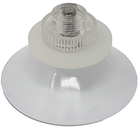 GREEN24 10 St. Profi Saugnapf Folienhalter transparent mit V2A Gewinde, Halterung Befestigung für Gewächshaus, Haus und Garten, bis 5 kg Zugkraft, Ø 40 mm extra stark haftend, Made in Germany (10)