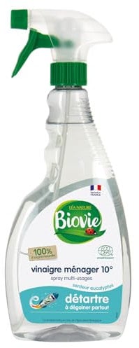Biovie - Spray Vinaigre eucalyptus 10° - Droguerie - Ecodétergent - Spray de 750ml