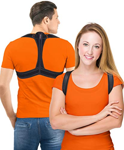 DYZI Posture Corrector For Men and Women -Large-Chest Size 36 to 46-Discreet Clavicle Support Brace Comfortable & Breathable-Easily Adjustable Unisex Corrector Helps to Reduce Neck and Back Pain