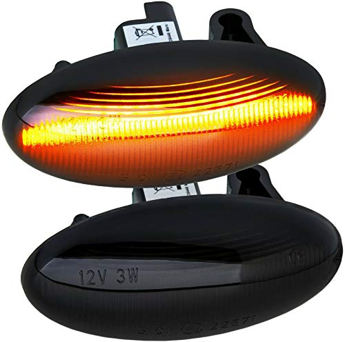 LED-Seitenblinker, geeignet für Peugeot 107, 108, 1007, 206, 307, 407, 607, Signallampen, Canbus, SMD, Deckenleuchte, rauchfarben