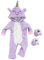 DUORUI Puppenkleidung Winter Outfit Jumpsuits Pyjamas für American Girl Doll 18 Zoll niedlichen Einhorn Muster