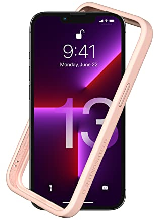 RhinoShield Bumper Case kompatibel mit [iPhone 13/13 Pro] | CrashGuard NX - Stoßdämpfende Schutzhülle im schlanken Design - 3.5 Meter Fallschutz - Samtrosa