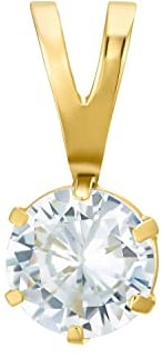 Amor Motivanhänger Damen Anhänger, mit Zirkonia synth., 1,3 cm, Gold, Kommt in Schmuck Geschenk Box, 2013658