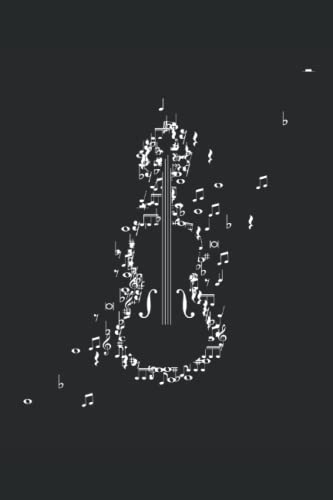 Notizbuch: Geige Notizbuch | 6x9 Zoll DIN A5 | 120 Seiten Punktraster | Violine Notizheft | Violinist Tagebuch | Orchester Schreibheft | Klassische Musik Geschenk