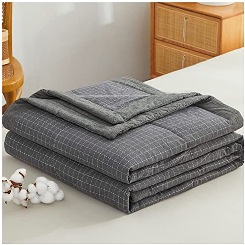 TOULIVER Ganzjahresdecke Steppdecke, Antiallergisch für Allergiker 100% Baumwolle Bettdecke Double Face Atmungsaktiv Leichte Sommerdecke, Waschmaschinenfest,E,180x200cm