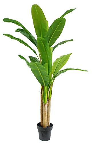 Leaf Design UK Artificial Tropical Plants and Trees, Banana, 180cm