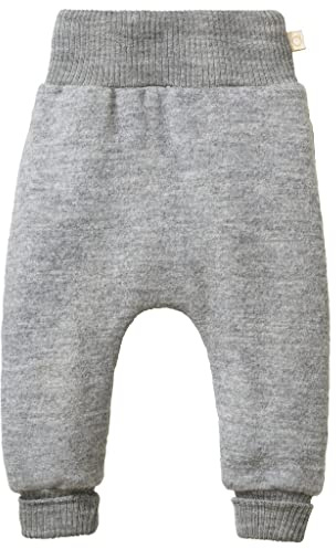 Disana Pumphose Baby & Kinder - 100% Bio-Merino, Leichter Wollwalk – atmungsaktiv & mitwachsend - Unisex Gr. 62 – 104 - nachhaltig & fair – besonders bequem - Made in Germany | Grau Gr. 86-92