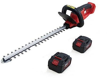 Tondeuse à Gazon sans Fil 21V sans Fil Taille-haie électrique ménage Tondeuse scie à élaguer Charge Rapide Rechargeable Taille-haie for Jardin(28V with 2 Battery)