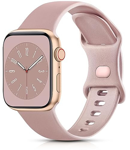 Meliya Cinturino per Apple Watch, Silicone Rosa, 180 mm, Sportivo, Compatibile con Apple Watch Ultra 49mm, Series 9 8 7 45mm 41mm, 6 5 4 SE 44mm 40mm, 3 2 1 42mm 38mm