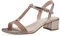 MARCO TOZZI Sandali Donna con Tacco con Cinturino Regolabile Glitterati, Multicolore (Rose Met Comb), 39 EU