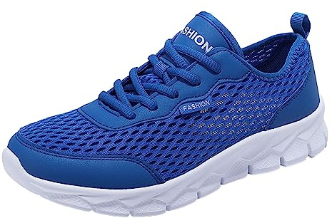 Stivali Uomo Estivi Stivali da Pescatore Alti Uomo Scarpe Uomo Pelle Stivali Gomma Uomo 43 1-Blu 8.99