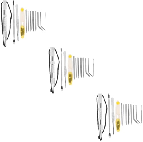 EXCEART 3 Sätze Armband-webwerkzeug Häkelnadel Aus Stahl Lederseil Armbandnadeln Garn Häkelnadel Armband-webnadeln Decke Strickset Multitools Luftfahrtaluminium Einstellen Arbeit Spitze