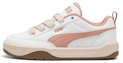 PUMA Unisex Park Lifestyle Sneaker, White-Deeva Peach-Island Pink, 42.5 EU