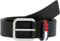 Tommy Jeans Herren Gürtel Ryan Regular mit Flagge aus Leder, Schwarz (Black), 95 cm