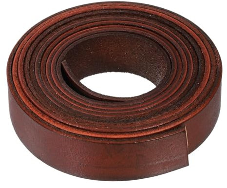 QUARKZMAN 2.2 Yard 20mm Cordon en Cuir Plat Vintage, Bandes de Lacets en Cuir de 2mm d'Épaisseur pour la Fabrication de Bijoux DIY, Bracelet, Sangle de Sac à Main (Café)