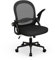 naspaluro Sedia Ufficio, Sedia Scrivania con Supporto Lombare, Poltrona Ufficio in Rete Traspirante, Sedia da Ufficio Ergonomica Braccioli e Altezza Regolabili, Nero