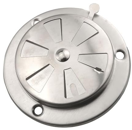 ZZHXSM Stainless Steel Exhaust Cover 95mm Aluminum Alloy Oven Exhaust Cover BBQ Stove Oven Airflow Adjustment Valve Small Wind Fork Increase Airflow Smoke Extractor Replacement Parts Ventilation Kit