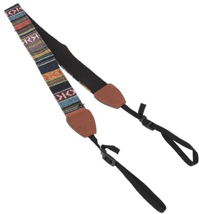 Plyisty Camera Strap, 40.55in Vintage Camera Neck Shoulder Strap, Universal Retro Film Camera Belt, Length Adjustable, for DSLR Camera Binoculars Rangefinders