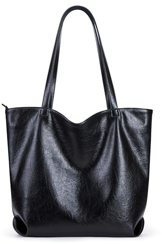 KALIDI PU Leder Handtasche Damen Umhängetasche Groß Shopper Tasche Hobo Taschen Damen Schultertasche für Schule Büro Arbeit Reisen Ausflug Einkauf