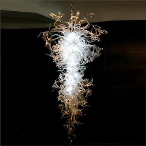 YAOYIYAO Lampadario rotondo in cristallo lampadario in vetro soffiato a mano adatto per la decorazione della nuova casa