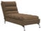 vidaXL Massage Chaiselongue mit Kissen, Liegesessel mit Sperrholzlatten Metallbeine, Relaxliege für Wohnzimmer, Liegestuhl, Braun Stoff