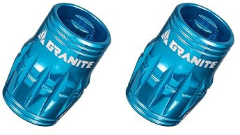 Granite Juicy Nipple Ventilkappe mit Ventilkern-Entfernungsfunktion, Reifenventilkappen Staubschutz für Fahrräder und Fahrzeuge, Langlebige Legierung Schrader-Ventilkappe, 2er-Set (Blau)