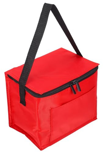 Ciieeo Kühltasche Rot aus Vliesstoff mit Großem Fassungsvermögen