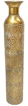 Alexandra House Living Bodenvase goldfarben, Metall, 15 x 85 x 15 cm