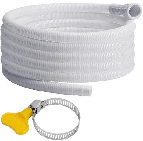 Dehumidifier Discharge Pipe, Drainage Hose for Dehumidifiers, Rubber Adapter for Ac Hose, Leakproof Ac Drain Hose Kit Ac Drain Pipe Replacement with Hose Connector and Clamp, Drain Pipe