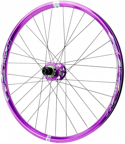 26/27,5/29 Zoll MTB-Hinterrad Mit Steckachse, 9 Klauen, 6-Zahn-Scheibenbremse, Doppelwandige Felgen, Aluminiumlegierung 32H, 7/8/9/10/11/12-Gang-Laufradsatz Purple,27.5in