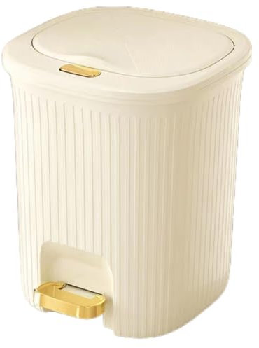8 Litre Pedal Bin, Kitchen Bin With Soft-close Lid, Metal Rubbish Bin With Foot Pedal And Removable Inner Bucket(White,20L)