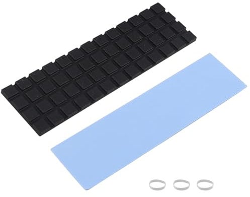 ZDE M.2 SSD Heatsink 70x20x2mm Graphite Covered Pure Copper Heatsink with Silicone Thermal Pads for PC Laptop Raspberry Pi M.2 2280 SSD NVMe Cooler