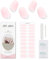 JMEOWIO Gel Nail Stickers Cream Pink Semi Cured Gel Nail Strips Wraps UV/LED Nails Art Design Decoration Accessories