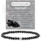 Schwarzer Turmalin - Sicherheit & Stabilität - Edelstein Perlen Armband für Frauen, 4mm Kristall Silber 925 Naturstein Schmuck Elastisch Armbänder Damen, Chakra Spirituelle Charms Armbänder Geschenke