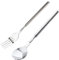 AOOTUERL 2 PCS fourchettes télescopiques robustes et durables en acier inoxydable- Fourchettes rétractables pour barbecue, dîner, fruits, desserts, couverts pour la cuisine - 21,8 cm à 64,5 cm