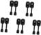 DOITOOL 5sets Folding Table Legs Iron Metal Legs for Furniture Sturdy Portable White 2pcs*5