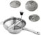Hogvinnatil Rotating Food Mill, Food Mill for Applesauce, Stainless Steel Food Mill, Ergonomic Food Grinder, Rotating Kitchen Mill with Handle, Hand Crank