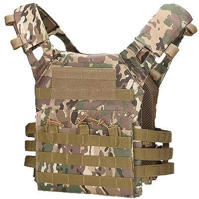 Tactical Vest,Men and Women Airsoft Vest Lightweight Hunting Chest Carrier Vests Airsoft Clothing Utility Vests for Outdoor Paintball Shooting Wargame Camouflage